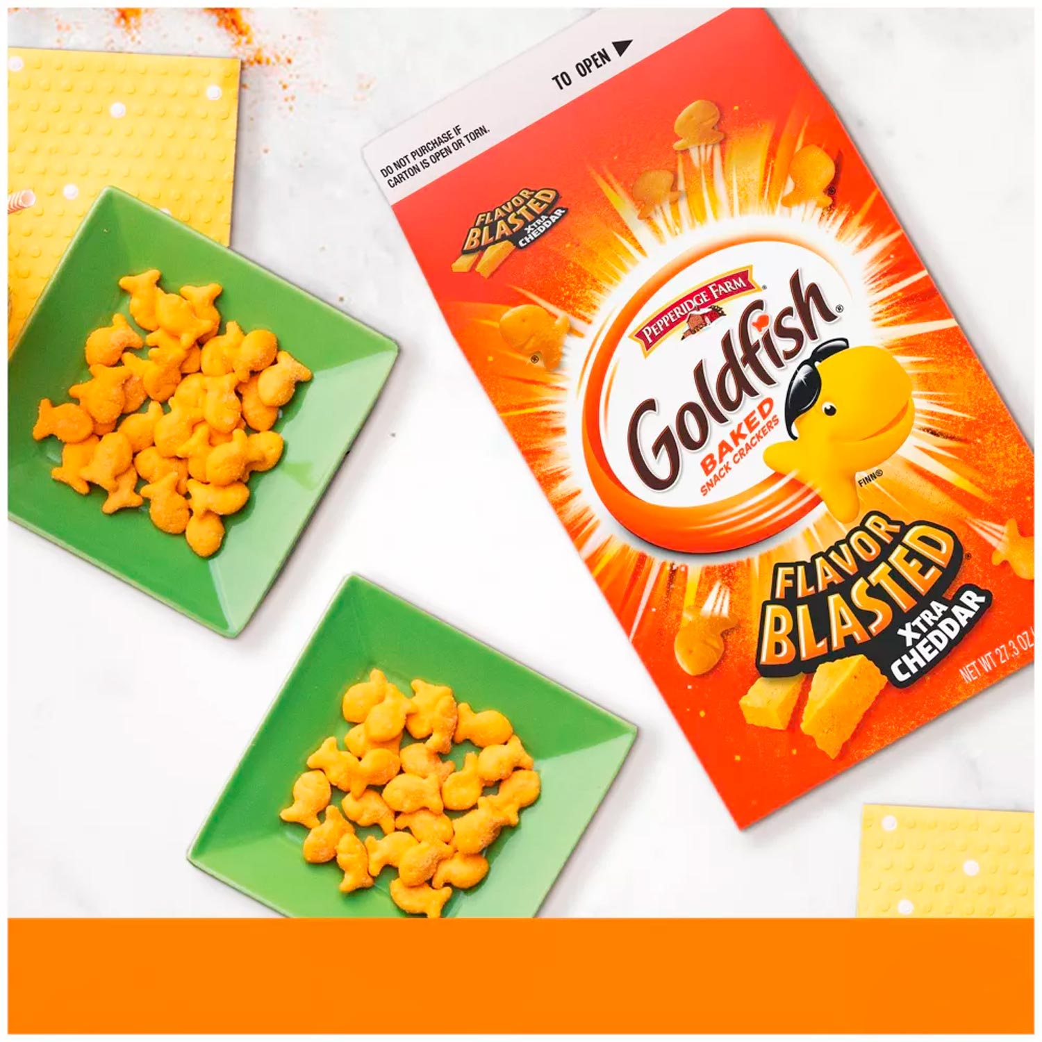 Goldfish Flavor Blasted Extra Cheddar Snack Crackers – Image 2
